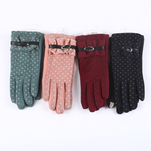 Xuman Tiger Brand Rabbit Fur Point Belt Non-Inverted Velvet Women‘s Gloves Wholesale