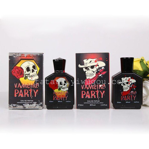 2016 hot-selling personalized black bottle perfume skull shape