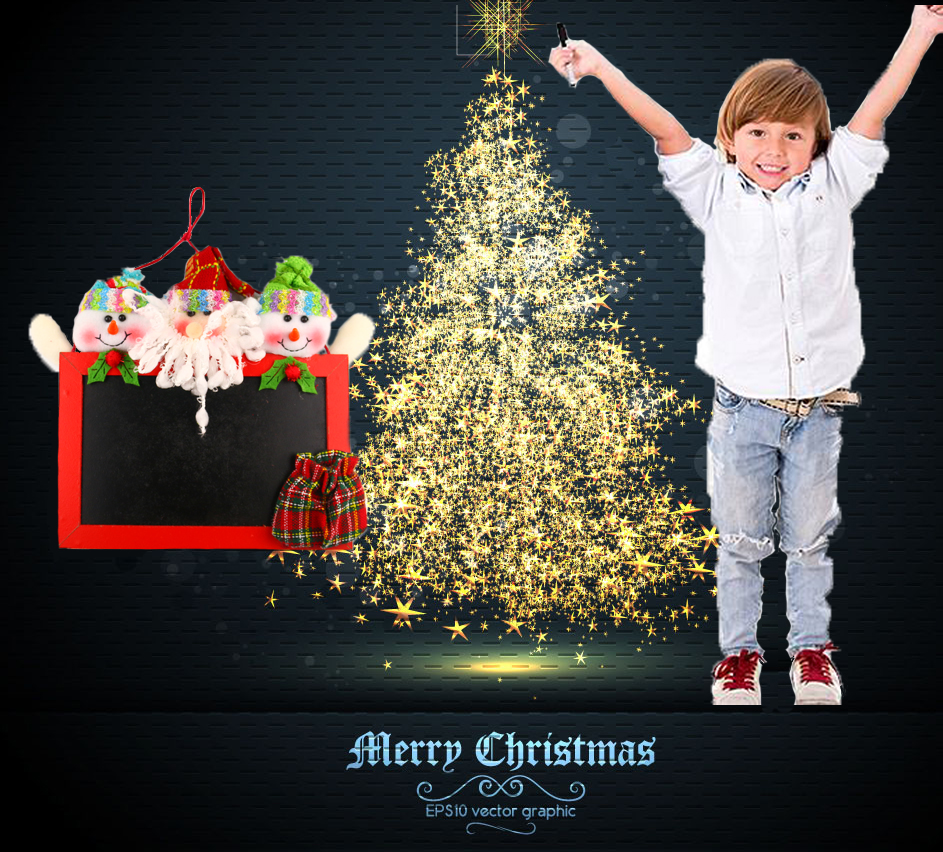 圣诞家庭组小黑板