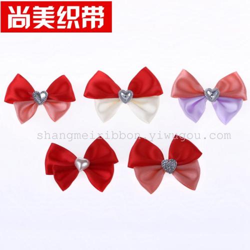 Two-Color Love Diamond Ribbon Bow Wedding Celebration Decoration Supplies