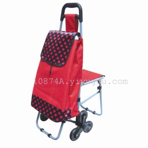 manufacturer‘s new product promotion six-wheel stool removable and washable foldable shopping cart carriable for different floors
