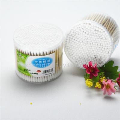 High quality cotton boxed senior health cotton stick cosmetic stick wood rod antibacterial medical cotton