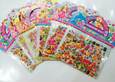 The children wear clothes bubble stickers affixed stickers double skin lotus kindergarten reward Combo
