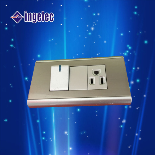 factory direct sales high quality stainless steel metal panel american single switch socket