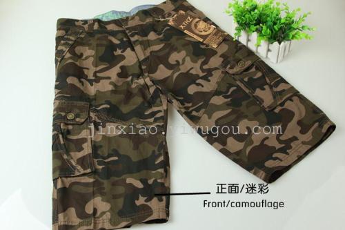 Outdoor Products Field Camouflage casual Working Pants plus Size Men‘s Middle Pants Shorts