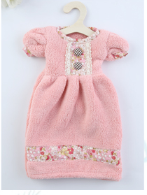 [Junmei] Cute Hanging Princess Skirt Hand Towel Towel Coral Fleece Kitchen Rag Thickened Absorbent Creative