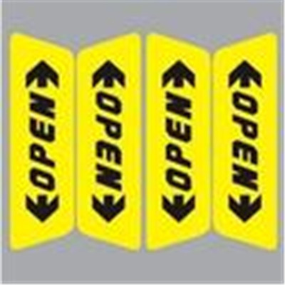 Factory wholesale OPEN reflective door Warning Stickers 4