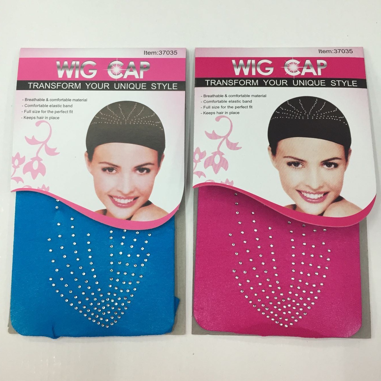 带白钻尼龙女袜发网 假发专用发网wig cap