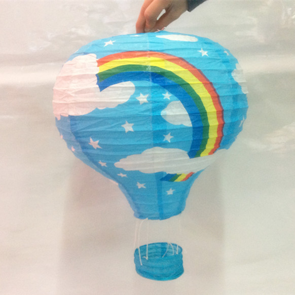 热气球纸灯笼 吊篮纸灯笼 时尚新款灯笼 可自作logo图案