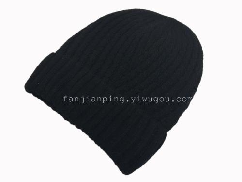 200 Top Order Thin Spring and Autumn European and American Long High-End Cashmere Knitted Casual Fashion Hat