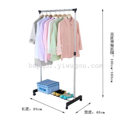 single pole stainless steel floor type balcony lifting telescopic clothes airing hanger