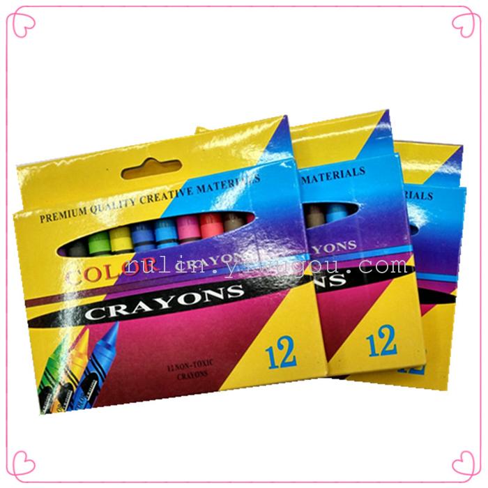 Supply 12-colour thick crayons children paint pens paint brushes