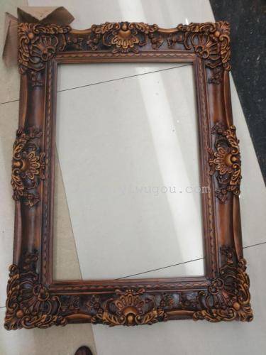 ancient european solid wood frame black walnut photo frame classical brown conjoined corner picture frame wedding frame