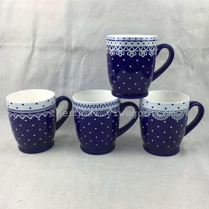 陶瓷杯 咖啡杯 广告促销杯 色釉陶瓷杯