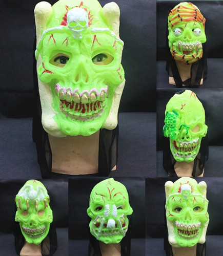factory direct sales halloween ghost festival men‘s luminous ghost horror mask