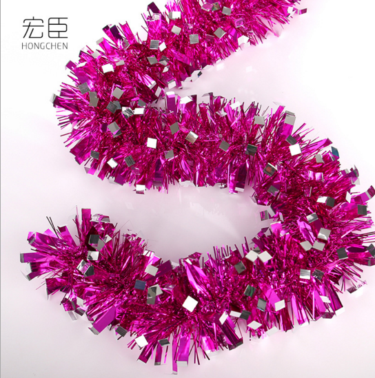 圣诞节毛条彩带加厚毛条 店铺装饰彩条 装饰彩带