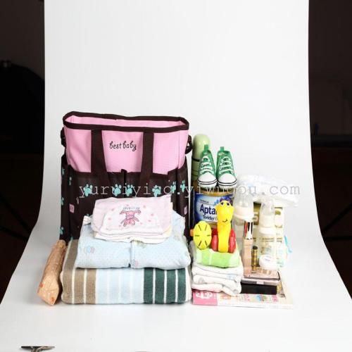 new mummy maternity bag multi-functional maternal and infant bag fashionable large capacity factory direct export foreign trade