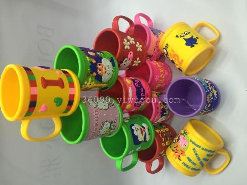 Factory Direct Sales Children‘s Cartoon Gargle Cup Mini Plastic Cup Mug Small Teacup 3D Cup