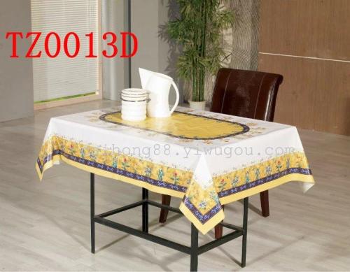 pvc crystal printed special transparent tablecloth oil-proof disposable tea table cloth table cloth