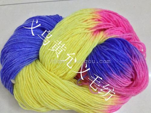 factory direct sales 4-strand wool floral thread foreign trade line segment dyed acrylic wool diy crafts