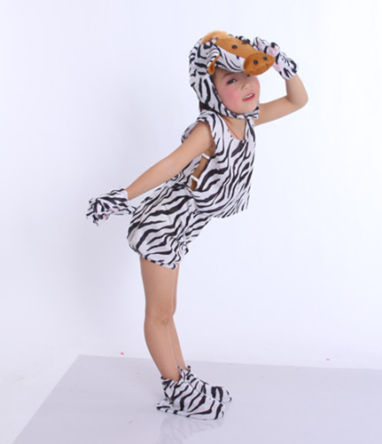 Children‘s Performance Costume Performance Costumes Cartoon Animal Suit Animal Clothes Short Sleeve Zebra