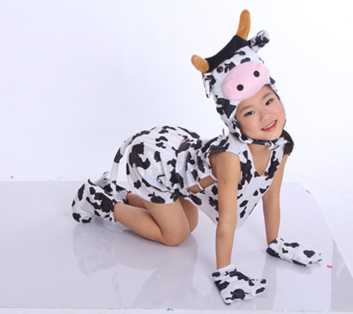 children‘s performance clothing performance costume cartoon animal suit animal clothes short-sleeved cow