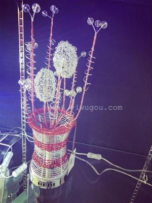 Manufacturers selling aluminium lamp decorative vase snuff creative Home Furnishing landing lamp aluminum wire lamp
