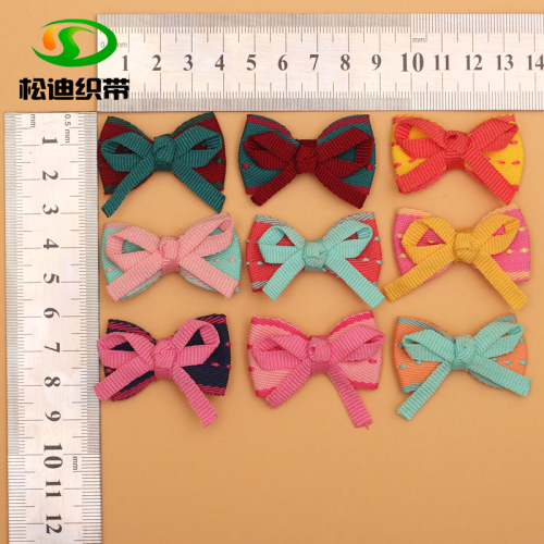 factory direct sales ribbon bow children‘s cloth hairpin butterfly festival