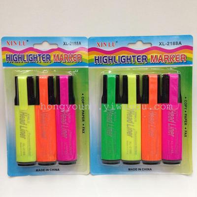 Highlighters, markers, dry erase markers, CD, waterborne