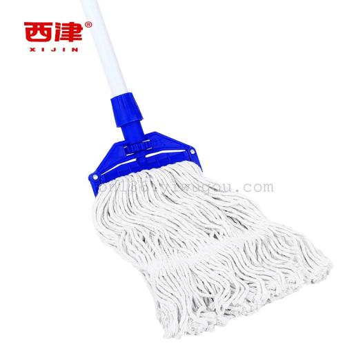 Xijin 101 Mop Plastic-Sprayed Iron Rod Cotton Yarn Mop Water-Absorbing and Dirt-Absorbing Extra Large Cotton Yarn Cotton Yarn Can Be Replaced for Cleaning