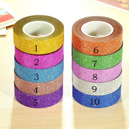 [agu] color gold powder flash handmade decorative stickers glitter powder color paper and paper decorative tape