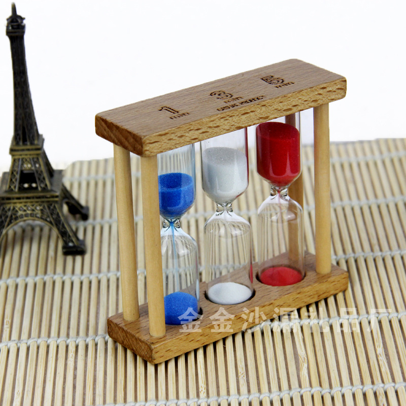 儿童防摔创意沙漏客厅书房摆件计时器1分钟3分钟5分钟计时组合