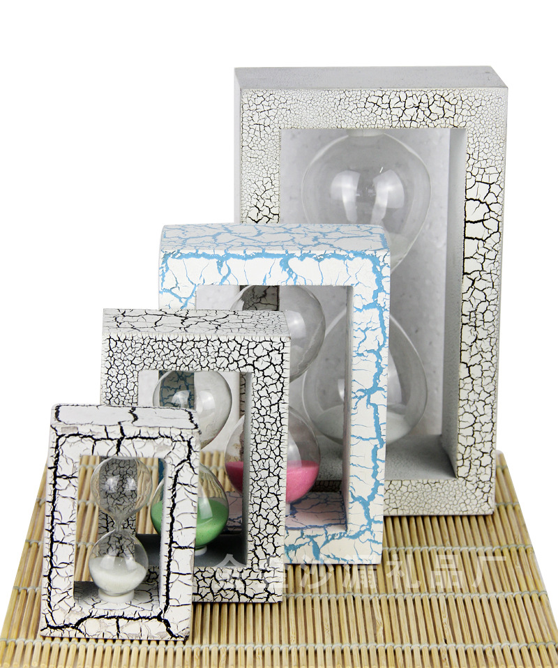 客厅书房摆件裂纹创意礼品沙漏可定制计时5分10分30分