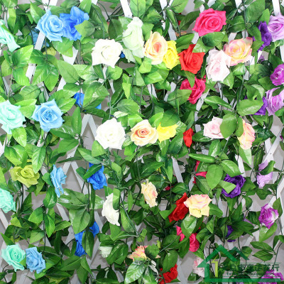 Korean side rose wedding scene simulation Hanamaki rattan ceiling decoration pipeline