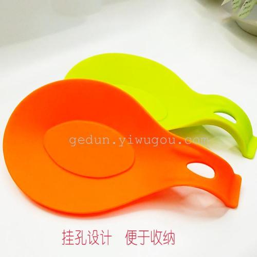 silicone spoon pad food grade high temperature resistant tableware rest pad