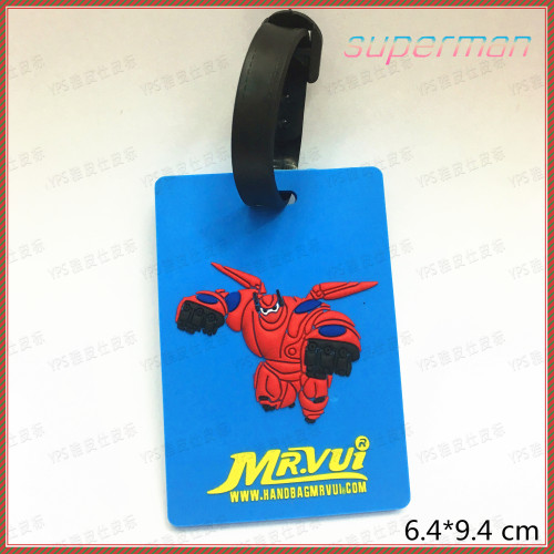 Superman Silicone Tag Badge Luggage Tag Business Card Tag Bag Listing Work Card Meal Card