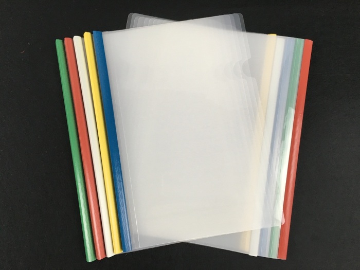 A4透明抽杆夹定制拉杆文件夹办公pp塑料文件