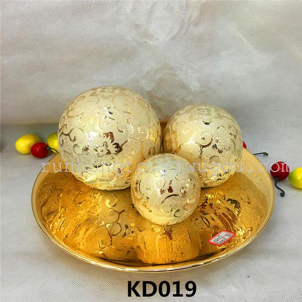 热销陶瓷水果套盘工艺品家居摆件酒店用品球