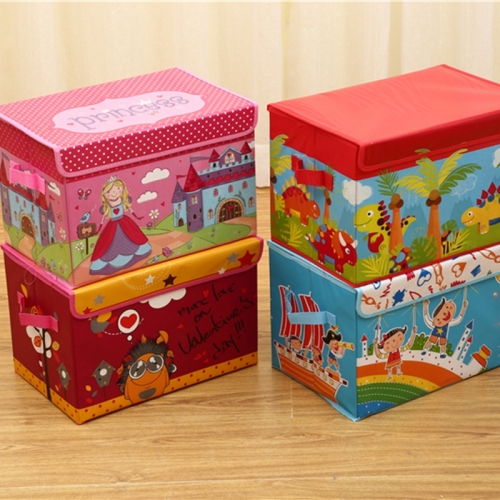 ge lai creative cartoon version waterproof multifunctional folding 38x26x26 clothes and toys storage box factory wholesale