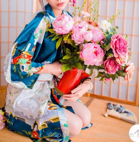 original sexy japanese satin kimono lady silk-like long nightgown pajamas bathrobe