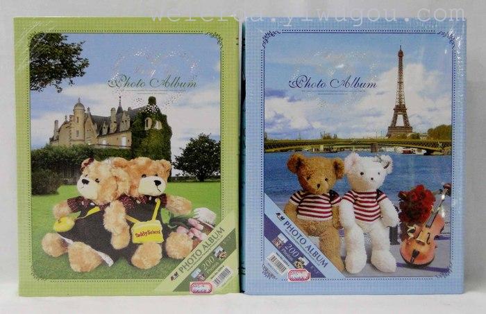 泰迪熊相册影集 7寸200张相册 韩国卡通相册