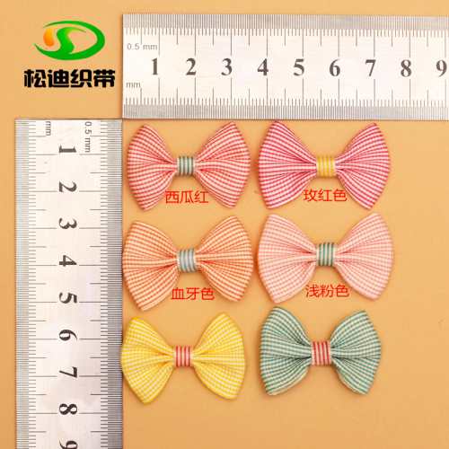 Wholesale Custom Ribbed Band Striped Small Bow Tie Handmade Bow Toy Costume Accessories