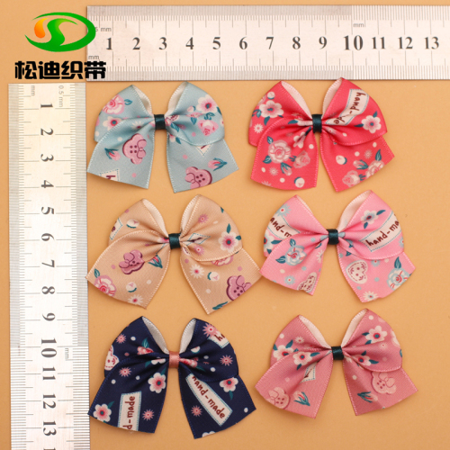 factory direct printing polyester belt children‘s clothing barrettes toy accessories bow decoration