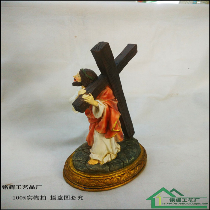 树脂背十字架 基督教天主教十字架 桌面摆件 _