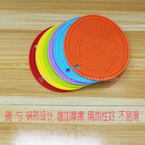 popular thickened 72g waterproof table mat silicone round insulation pad