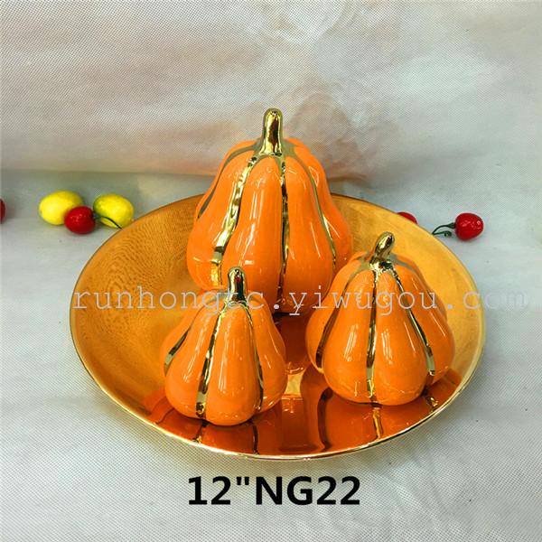 新热销陶瓷水果套盘工艺品家居摆件酒店用品