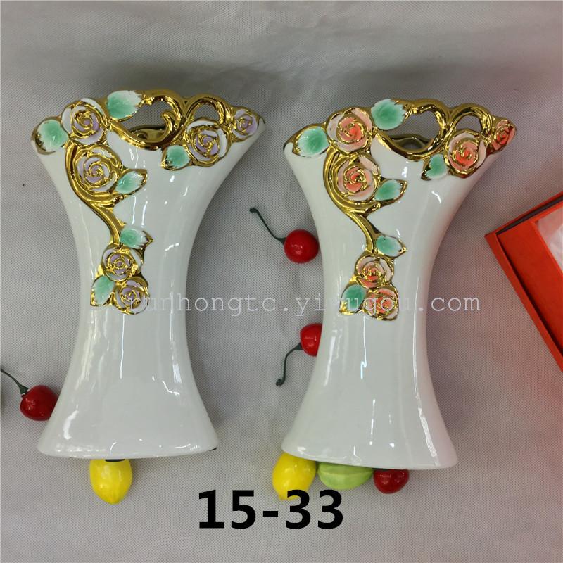 厂家批发陶瓷花瓶工艺摆件 花插 创意家居摆件