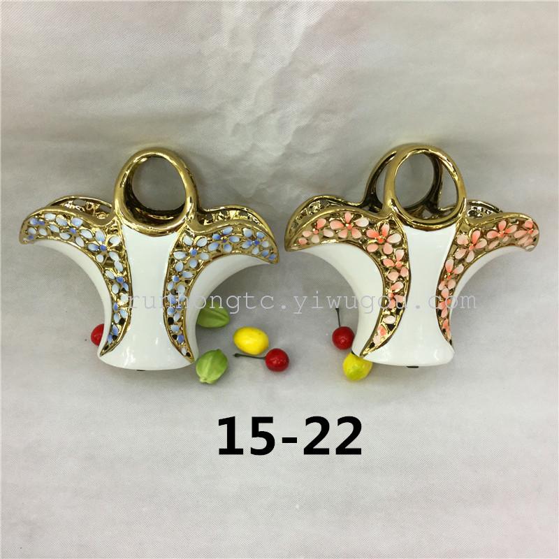 厂家批发陶瓷花瓶工艺摆件 花插 创意家居摆件