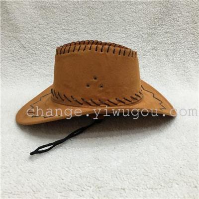 Wholesale suede cowboy hat leather cowboy hat Jazz jeans
