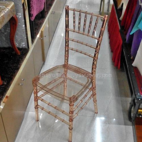 Yiwu Acrylic Transparent Bamboo Chair Resin Wedding Chair Crystal Bamboo-Joint Chair Bamboo Chair